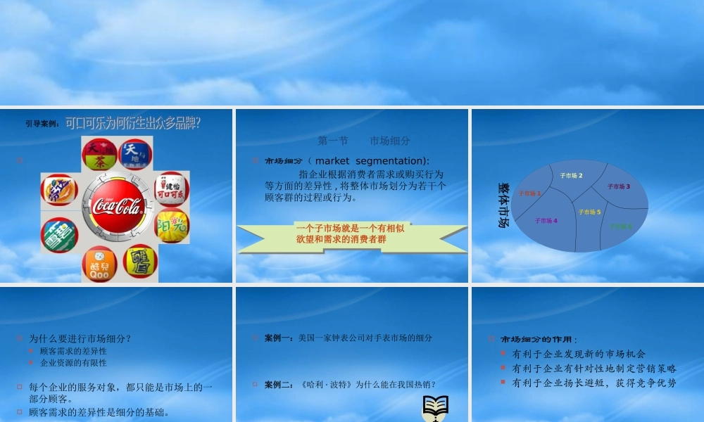 专题五 市场细分与目标市场营销(ppt 34)