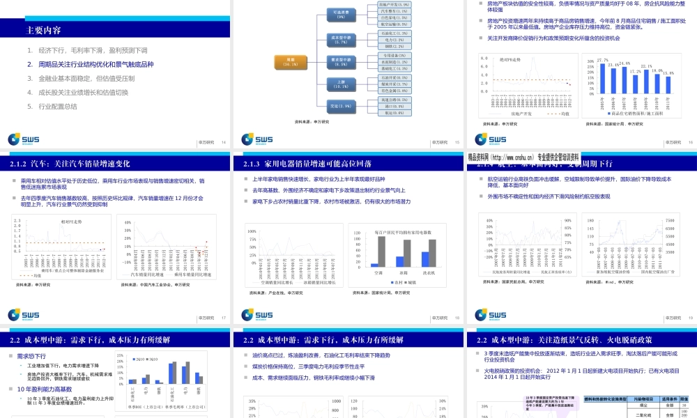 XXXX年秋季行业比较报告(最终版)