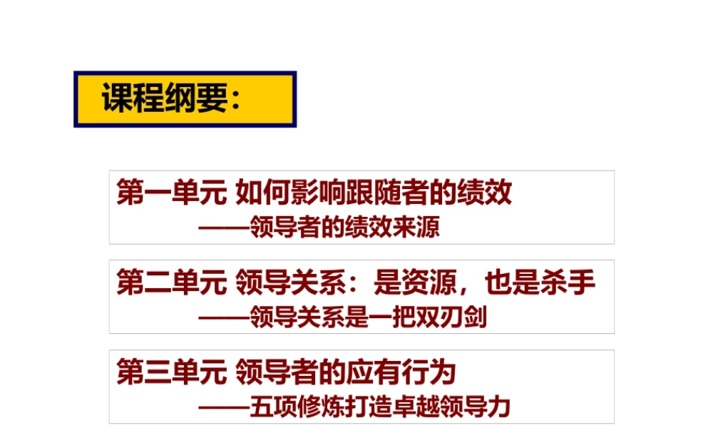 XXXX年热门情境领导力培训