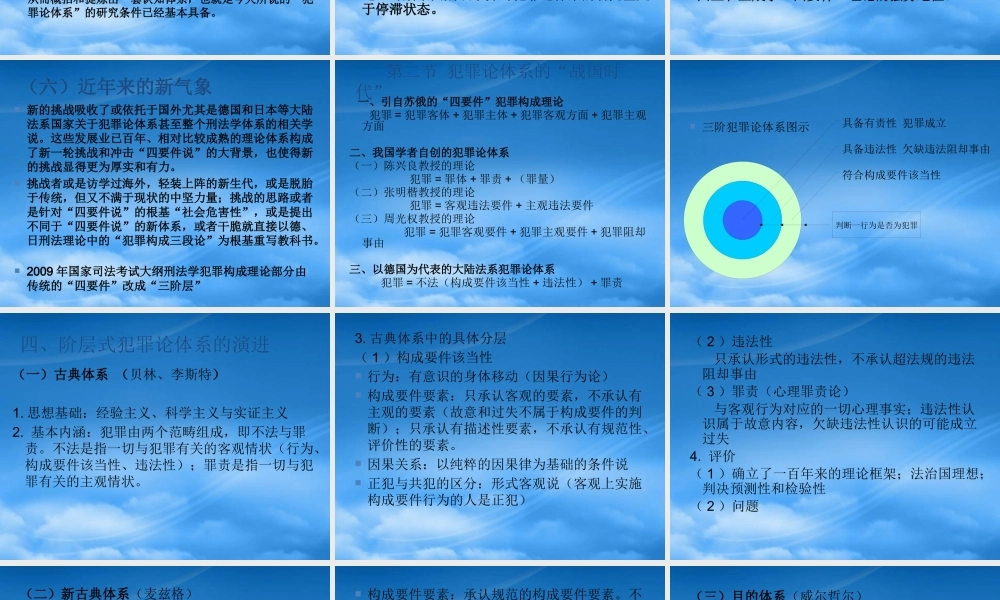 专题一 犯罪论体系的变革