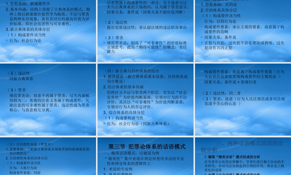 专题一 犯罪论体系的变革