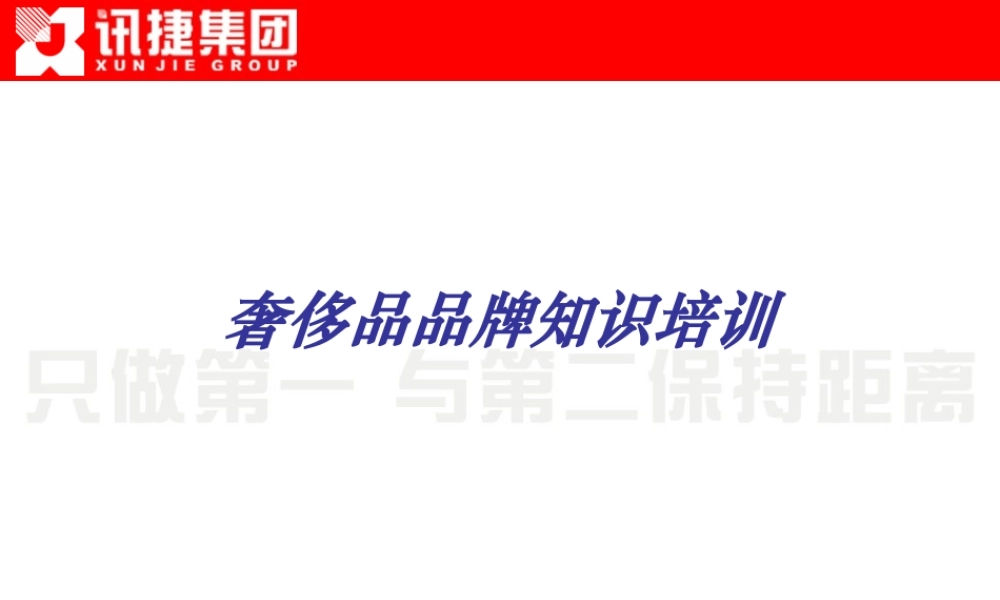 XXXX年奢侈品品牌知识培训