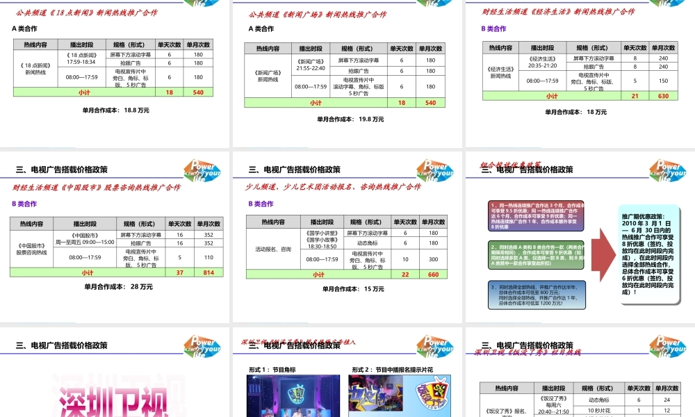 XXXX年深圳广电集团招商合作方案