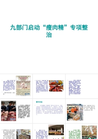 专项治理瘦肉精Microsoft PowerPoint 演示文稿