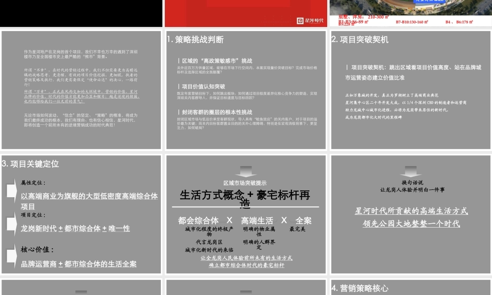 XXXX年深圳中原最佳策划项目决赛报告星河时代