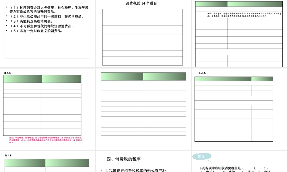 《税法》项目三消费税法