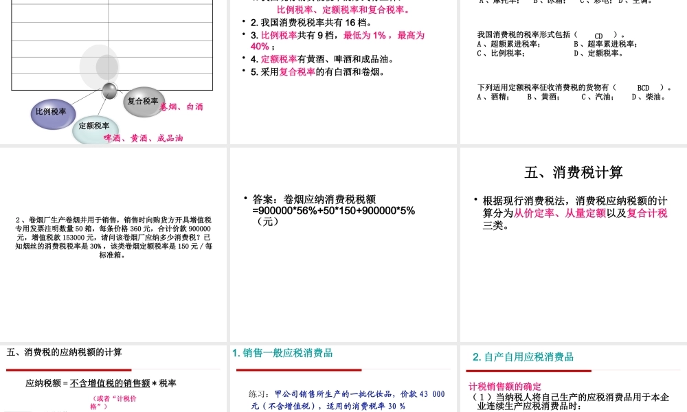 《税法》项目三消费税法