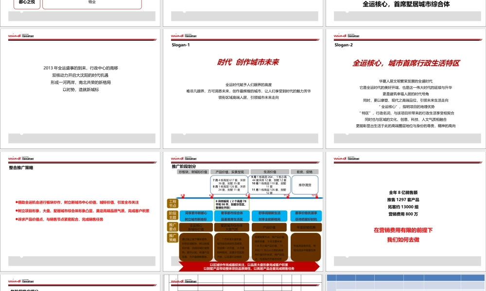 XXXX年沈阳高力城市综合体项目全年推广执行提报_73p_营