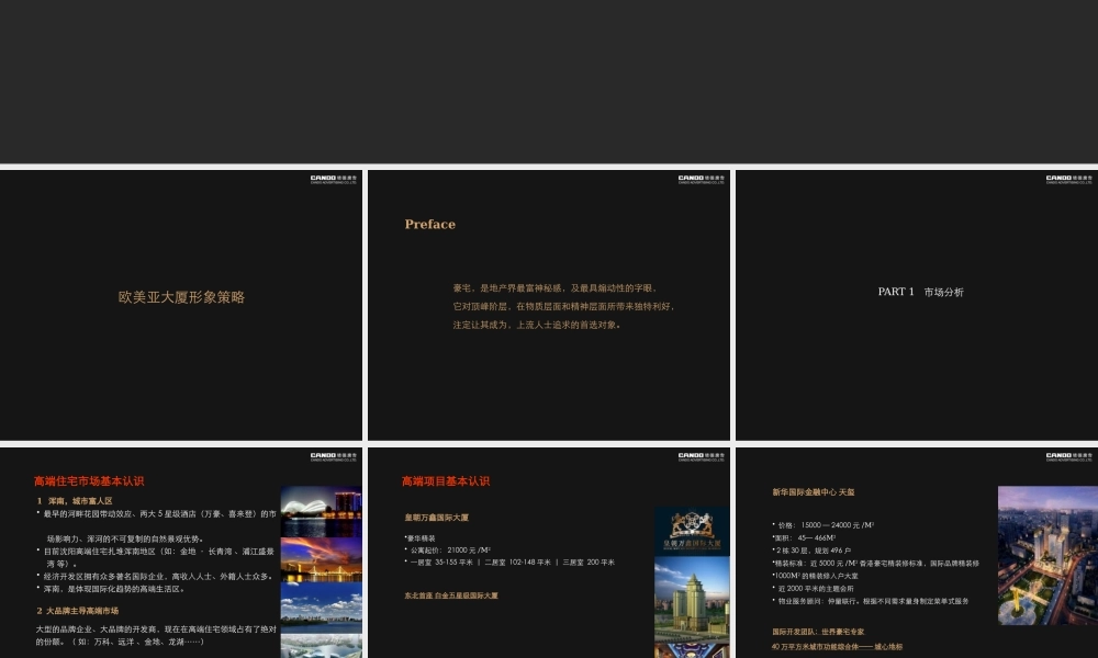 XXXX年沈阳欧欧美亚大厦形象策略