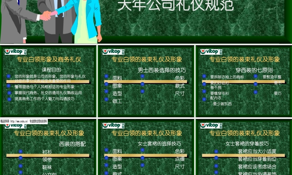专业白领的商务形象及礼仪