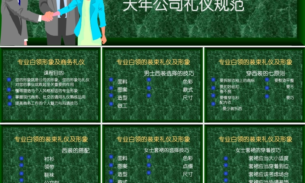 专业白领商务形象与商务礼仪