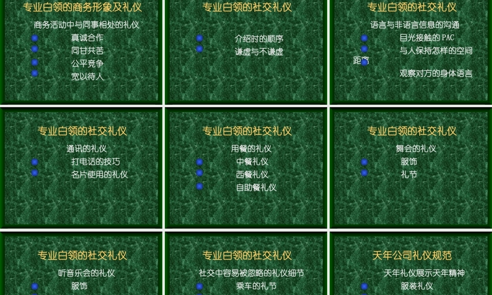 专业白领商务形象与商务礼仪