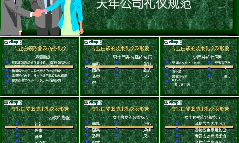 专业白领形象及商务礼仪（PPT29页）