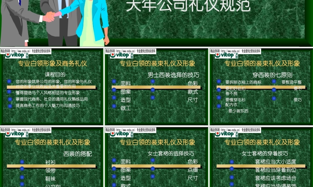 专业白领形象及商务礼仪讲义