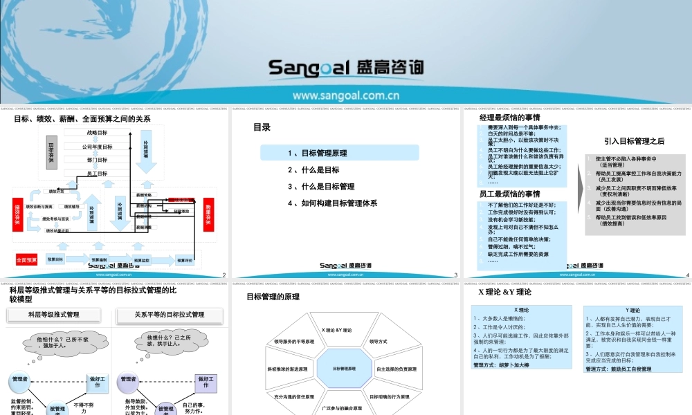 XXXX年盛高咨询-目标管理培训