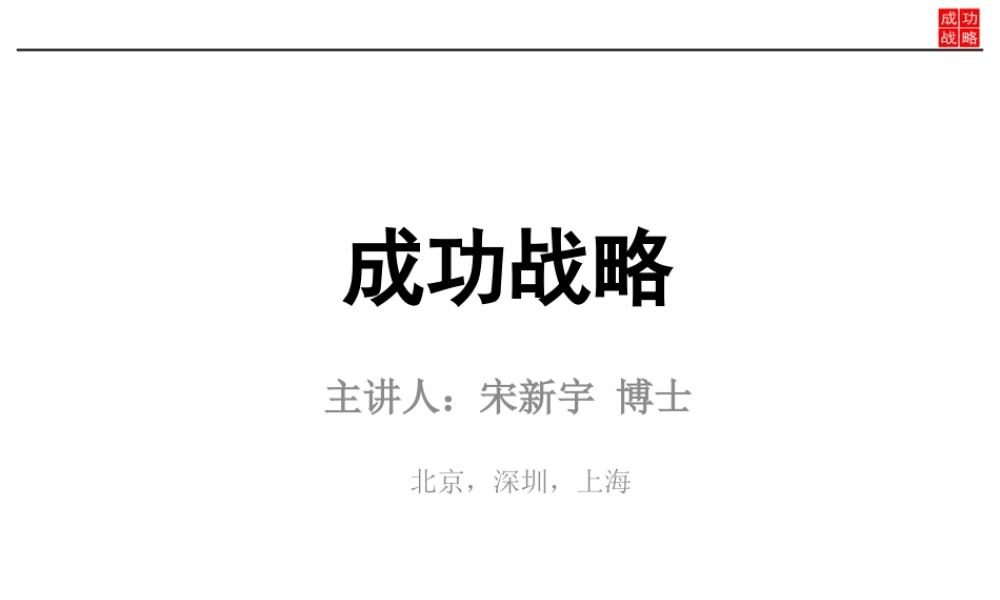 《宋新宇_成功战略》