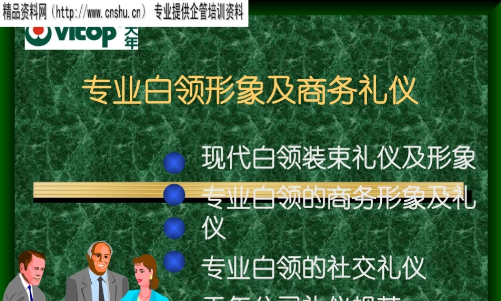 专业白领形象及商务礼仪培训讲解
