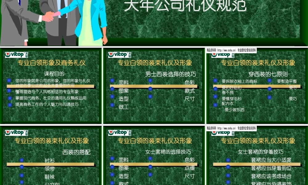 专业白领形象及商务礼仪培训讲解