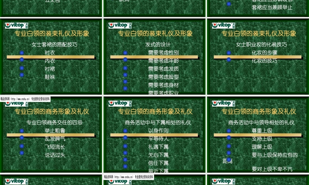 专业白领形象及商务礼仪培训讲解