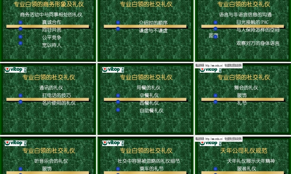 专业白领形象及商务礼仪培训讲解