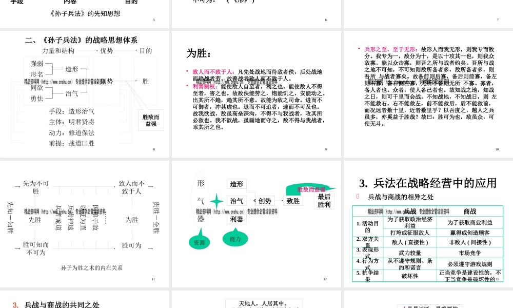 《孙子兵法》的战略思想体系与应用