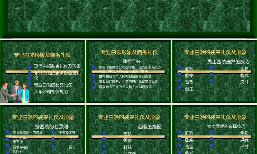 专业白领形象及商务礼仪培训课程