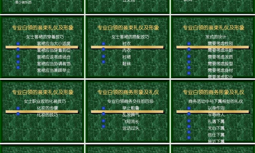 专业白领形象及商务礼仪培训课程