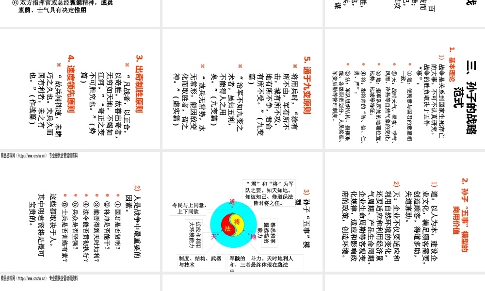 《孙子兵法》对新世纪企业战略的价值　
