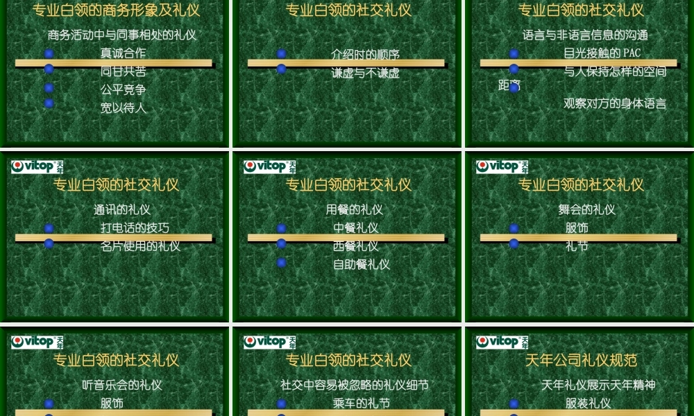 专业白领形象与商务礼仪