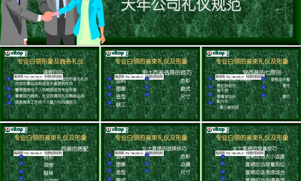 专业白领形象与商务礼仪综述