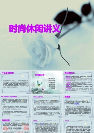 专业百货招商时尚休闲讲义