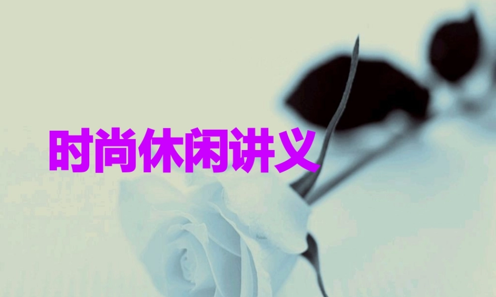 专业百货招商时尚休闲培训讲义