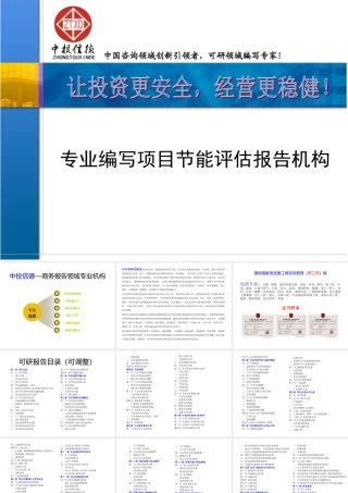 专业编写项目节能评估报告