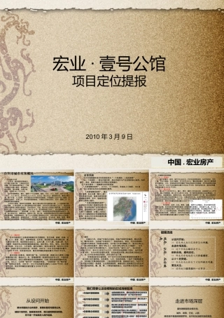 XXXX年台州市宏业壹号公馆项目定位提报