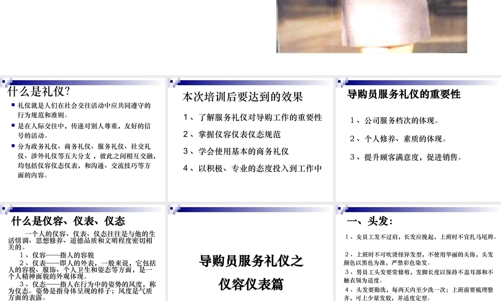 专业导购员服务礼仪（PPT60页)