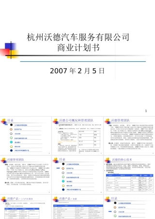 专业的汽车行业计划书