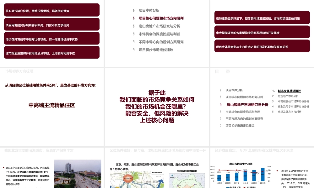 XXXX年唐山凤凰新城项目定位研究1