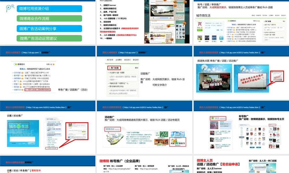 XXXX年腾ten讯微博合作推广资源方案