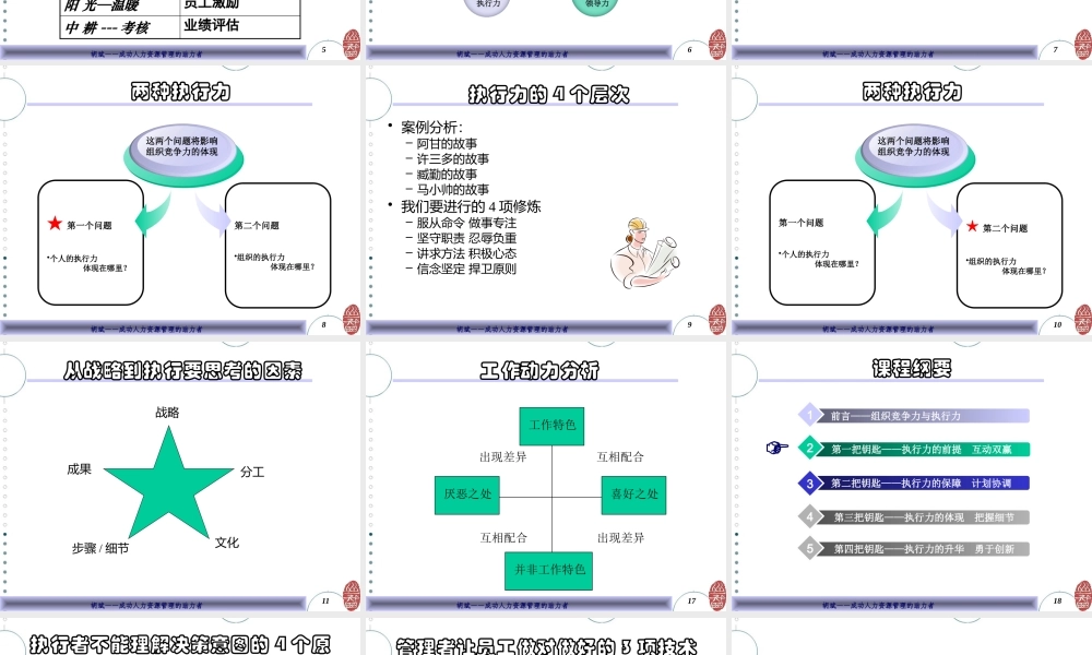 《提升执行力的4把钥匙》