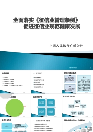 《条例》培训班征信管理处XXXX0528