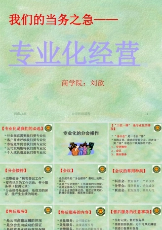 专业化经营(刘歆)