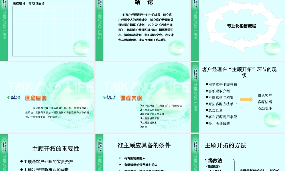 专业化销售流程2a(接触说明促成)