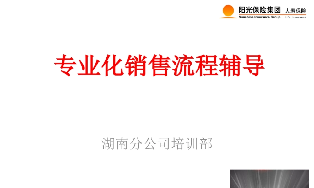 专业化销售流程辅导1