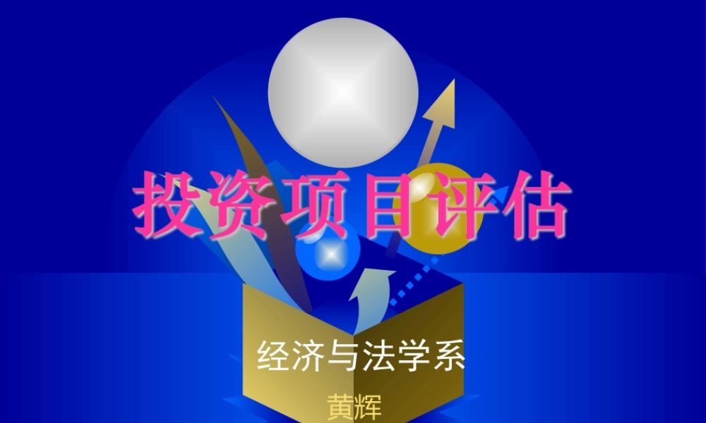 《投资项目评估》第一章