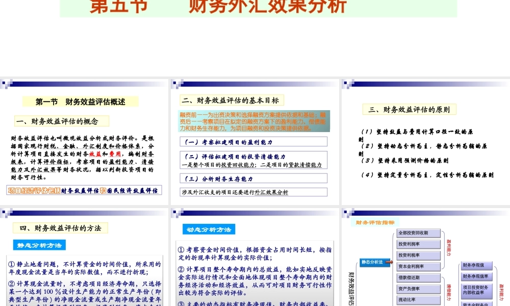《投资项目评估》课件第六章_财务效益评述