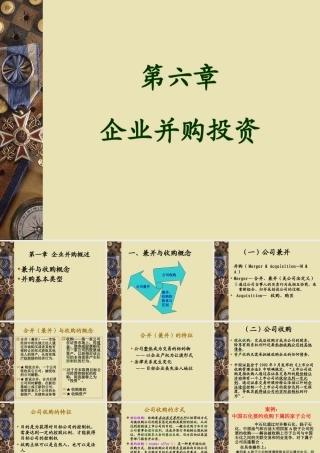 《投资学》第六章企业并购投资(1)