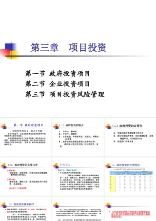 《投资学》第三章项目投资