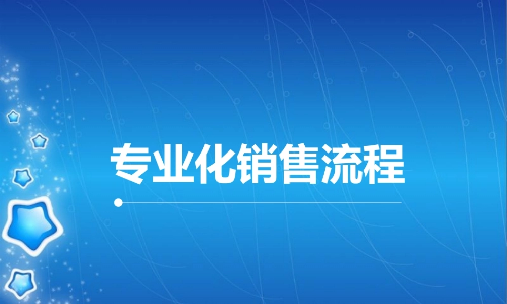 专业化销售流程课件