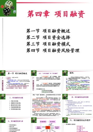 《投资学》第四章项目融资(1)