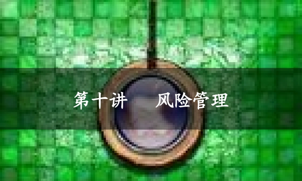 《投资银行理论与实务》一风险管理